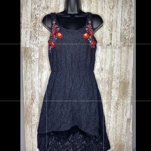 Hi-low Embroidered Dress